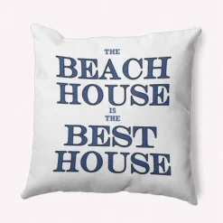 16"x16" 'Beach House Best House' Square Throw Pillow - E By Design -Home Textiles Store GUEST 95bfc52c e19c 4019 82eb 8102309675fe