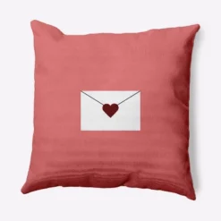 16"x16" Love Letter Valentines Square Throw Pillow - E By Design -Home Textiles Store GUEST 9600a864 9059 4b54 93d2 cc457f12d980