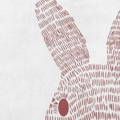 16"x16" Monochrome Bunny Easter Square Throw Pillow Red - E By Design: Modern Indoor Decor, Polyester -Home Textiles Store GUEST 97633330 80b1 48bc a7bb e7109020c37b