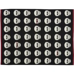 Mina Victory Halloween Skull 50" X 60" Black/White Throw Blanket -Home Textiles Store GUEST 9b553f1a 2d88 4ee3 ae0b 65d3154286ca