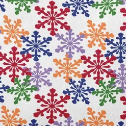 16"x16" Snow Fall Square Throw Pillow Orange - E By Design: Holiday Cheer, Indoor Decorative Accent