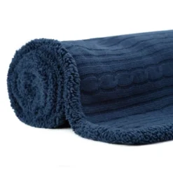 Chanasya Cable Knit Throw Blanket With Plush Faux Shearling Side -Home Textiles Store GUEST 9dcb1aa0 ee03 4593 80aa f237ea9f6162