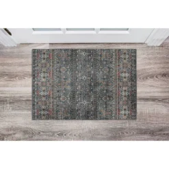 Washable Grant Rug Teal/Ivory - Linon -Home Textiles Store GUEST 9e5149f5 abb2 4db8 8709 c5b2b52a6d9c