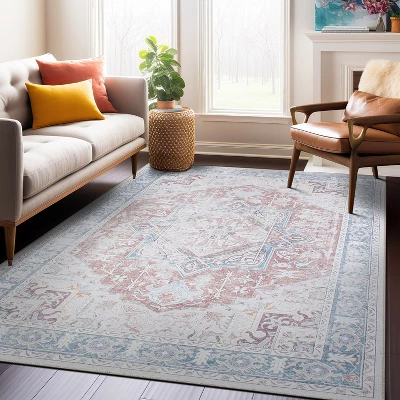 World Rug Gallery Distressed Boho Machine Washable Area Rug 8 World Rug Gallery Distressed Boho Machine Washable Area Rug - Image 6