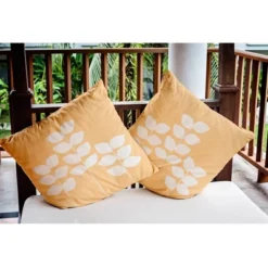 16"x16" Simple Stems Square Throw Pillow Yellow - E By Design: Botanical Blooms, Indoor Polyester Decor -Home Textiles Store GUEST 9ed305aa 4235 4bdc 88dd 508e06fd0e99