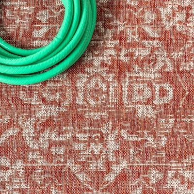 Malta Bohemian Inspired Medallion Textured Weave Indoor/Outdoor Area Rug - JONATHAN Y 4 Malta Bohemian Inspired Medallion Textured Weave Indoor/Outdoor Area Rug - JONATHAN Y - Image 2