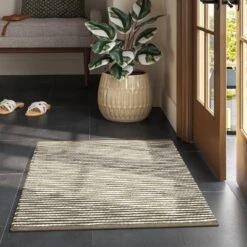 2'x3' Striped Accent Rug Olive Green - Threshold™