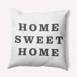 16"x16" 'Home Sweet Home' Square Throw Pillow - E By Design 12 16"x16" 'Home Sweet Home' Square Throw Pillow - E By Design -Home Textiles Store GUEST a71ee5e7 d3bd 4595 b70b d894383d33e8