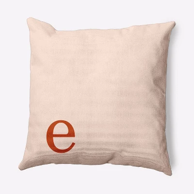 16"x16" Modern Monogram 'e' Square Throw Pillow - E By Design 6 16"x16" Modern Monogram 'e' Square Throw Pillow - E By Design - Image 4