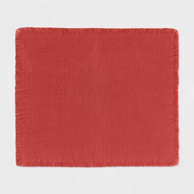 Solid Woven Throw Blanket Pink - Threshold™ 4 Solid Woven Throw Blanket Pink - Threshold™ - Image 2