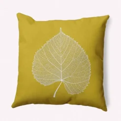 16"x16" Leaf Study Square Throw Pillow - E By Design -Home Textiles Store GUEST abd081bc 9d4f 4f57 be0e 5c7a2a3610cf