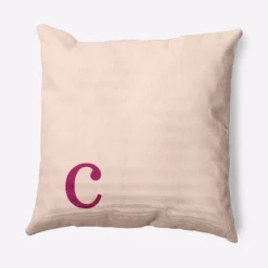 16"x16" Modern Monogram 'c' Square Throw Pillow - E By Design -Home Textiles Store GUEST acc05145 d4ae 4543 8c7a 43c5ee3f36a8