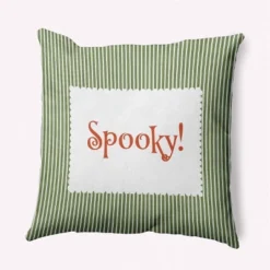 16"x16" Halloween Spooky Ticking Square Throw Pillow - E By Design -Home Textiles Store GUEST ad71bf27 3345 45e0 9f60 171384b0aa7e