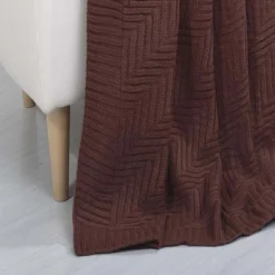 Pietra Luxury Acrylic Cozy Throw Blanket 50" X 60" Chocolate By Plazatex -Home Textiles Store GUEST af09e92f 73f4 45a7 a84e 3ac34c9b076e