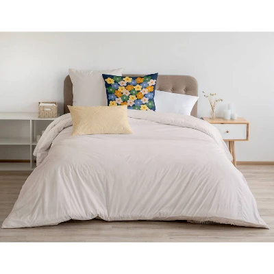 E By Design 16"x16" Flower Stack Square Throw Pillow: Nautical Navy, Polyester Twill, Indoor Decorative Accent 4 E By Design 16"x16" Flower Stack Square Throw Pillow: Nautical Navy, Polyester Twill, Indoor Decorative Accent - Image 2