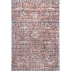 NuLOOM Sariyah Printed Floral Machine Washable Area Rug -Home Textiles Store GUEST b0895e02 0782 4a10 9f44 36790b9efe6d