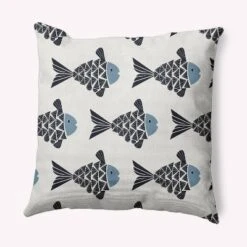 16"x16" Fish Tales Square Throw Pillow - E By Design 12 16"x16" Fish Tales Square Throw Pillow - E By Design -Home Textiles Store GUEST b172fc1f 4fd8 4947 94c0 f3fe2c94a506