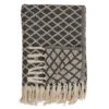50"x60" Diamond Tassel Throw Blanket Black - Saro Lifestyle: Cotton, Modern Style For Couch Decor -Home Textiles Store GUEST b1ec81bd c6b4 4209 aae1 dde1918d74cb