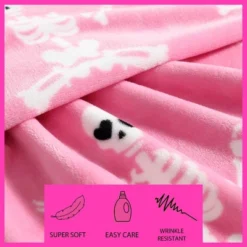 Betseyville 50"x70" Betsey Johnson Yoga Skeleton Throw Blanket Pink 12 Betseyville 50"x70" Betsey Johnson Yoga Skeleton Throw Blanket Pink -Home Textiles Store GUEST b4b9ce2a a676 4b92 bacd 2740368e6a84