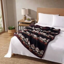Wrangler 50"x70" Mountain Fog Throw Blanket Brown -Home Textiles Store GUEST b50a7f93 4b1c 4078 8483 e3f7750814d4