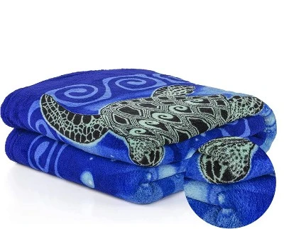 Dawhud Direct 50" X 60" Sea Turtle Fleece Throw Blanket For Women, Men And Kids 6 Dawhud Direct 50" X 60" Sea Turtle Fleece Throw Blanket For Women, Men And Kids - Image 4