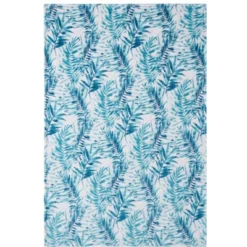 Kate Aurora Blue & Pink Tropical Sea Breeze Floral Ultra Soft & Plush Accent Throw Blanket - 50 In. X 70 In.