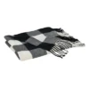 Buffalo Plaid Check Pattern With Tassel Trim Throw Blanket - Saro Lifestyle