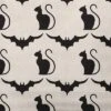 16"x16" Cats And Bats Print Square Throw Pillow Cream - E By Design -Home Textiles Store GUEST b90ccfd6 ea07 46e2 ac09 2b475a7f0279