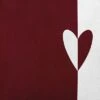 16"x16" Valentine's Day Modern Heart Square Throw Pillow Burgundy - E By Design: Festive Decor, Indoor Use