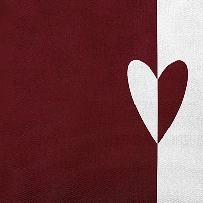 16"x16" Valentine's Day Modern Heart Square Throw Pillow Burgundy - E By Design: Festive Decor, Indoor Use 3 16"x16" Valentine's Day Modern Heart Square Throw Pillow Burgundy - E By Design: Festive Decor, Indoor Use
