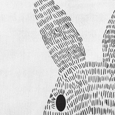 16"x16" Bow-tie Bunny Easter Square Throw Pillow - E By Design 6 16"x16" Bow-tie Bunny Easter Square Throw Pillow - E By Design - Image 4