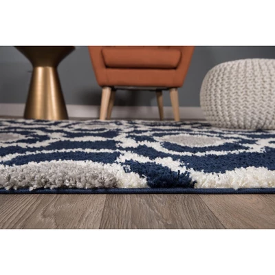 World Rug Gallery Cozy Moroccan Trellis Shag Area Rug 8 World Rug Gallery Cozy Moroccan Trellis Shag Area Rug - Image 6