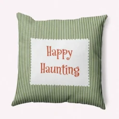 16"x16" Halloween 'Happy Haunting' Square Throw Pillow - E By Design 16 16"x16" Halloween 'Happy Haunting' Square Throw Pillow - E By Design -Home Textiles Store GUEST c1f52093 ced4 4b40 b3ee b9092b443780