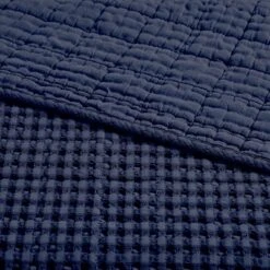 Mills Waffle Navy Quilted Throw - Levtex Home -Home Textiles Store GUEST c46d802f f1e5 4144 8b06 ff198283c063