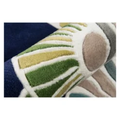 3'6"x5'6" Floral Tufted Accent Rug Navy - Momeni