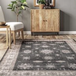 NuLOOM Mollie Machine Washable Traditional Border Area Rug -Home Textiles Store GUEST c5570f5e 77cd 4fa5 b2e0 caba9d96b008