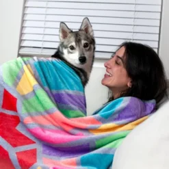 Toynk 2020 Sidewalk Chalk Inspired Mosaic Heart Throw Blanket | 45 X 60 Inches -Home Textiles Store GUEST c580c175 b83e 49fd 9ccd 6e61d77f62f7