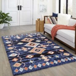 2'x3' Shapes Tufted Accent Rug Navy - Momeni -Home Textiles Store GUEST c59b612e 7e4c 4050 be6b 286a9ad07e82
