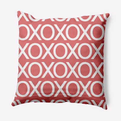 16"x16" Hugs And Kisses Valentines Square Throw Pillow - E By Design 5 16"x16" Hugs And Kisses Valentines Square Throw Pillow - E By Design - Image 3