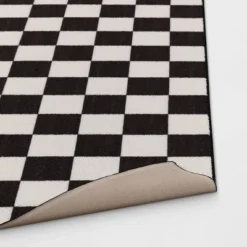 4'x5'5" Small Checker Rug Charcoal And Ivory - Room Essentials™ 7 4'x5'5" Small Checker Rug Charcoal And Ivory - Room Essentials™ -Home Textiles Store GUEST c9005e56 48da 44fe 8300 c5eefac4a0c7