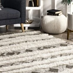 NuLOOM Nylah Shaggy Diamonded Stripes Area Rug -Home Textiles Store GUEST c91b0854 1454 4367 b483 5fe0ef74d75a