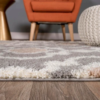 World Rug Gallery Cozy Moroccan Trellis Shag Area Rug 4 World Rug Gallery Cozy Moroccan Trellis Shag Area Rug - Image 2