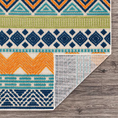 World Rug Gallery Marbella Contemporary Boho Indoor/Outdoor Area Rug 10 World Rug Gallery Marbella Contemporary Boho Indoor/Outdoor Area Rug - Image 8