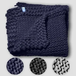 Handmade Chunky-Knit Weighted Blanket, 100% Cotton No Fillers, All-Season Soft & Calming By California Design Den -Home Textiles Store GUEST cc2ab5c5 74a9 470f a50c 0d4169a1c6af