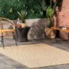 6'7"x9' Camryn Abstract Herringbone Indoor And Outdoor Area Rug Beige - NuLOOM -Home Textiles Store GUEST ce626a68 a2d9 4c8c a3e3 46b927f0bddc