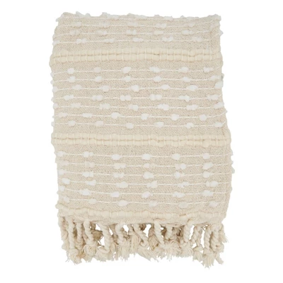 Striped Woven Fringe Throw Blanket - Saro Lifestyle 6 Striped Woven Fringe Throw Blanket - Saro Lifestyle - Image 4