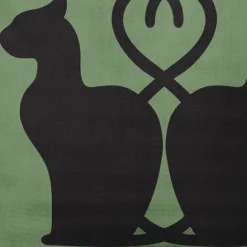 16"x16" Conniving Cats Print Square Throw Pillow Sage Green - E By Design