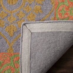 2'x3' Leaf Hooked Accent Rug Orange/Silver - Safavieh 7 2'x3' Leaf Hooked Accent Rug Orange/Silver - Safavieh -Home Textiles Store GUEST d48a0d9e f9bc 4fde 8e0c fbe74e88c9ab