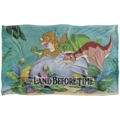 Universal Kids' Land Before Time Littlefoot And Friends Silky Touch Blanket White 36X58
