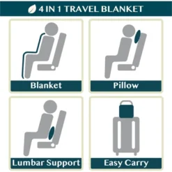 PAVILIA Travel Blanket Pillow Set, Airplane Portable Throw With Arm Hole Compact Soft Bag, Flight Plane Car Travel Gift -Home Textiles Store GUEST d8646936 6236 4f46 b73d 5a70e26599ed
